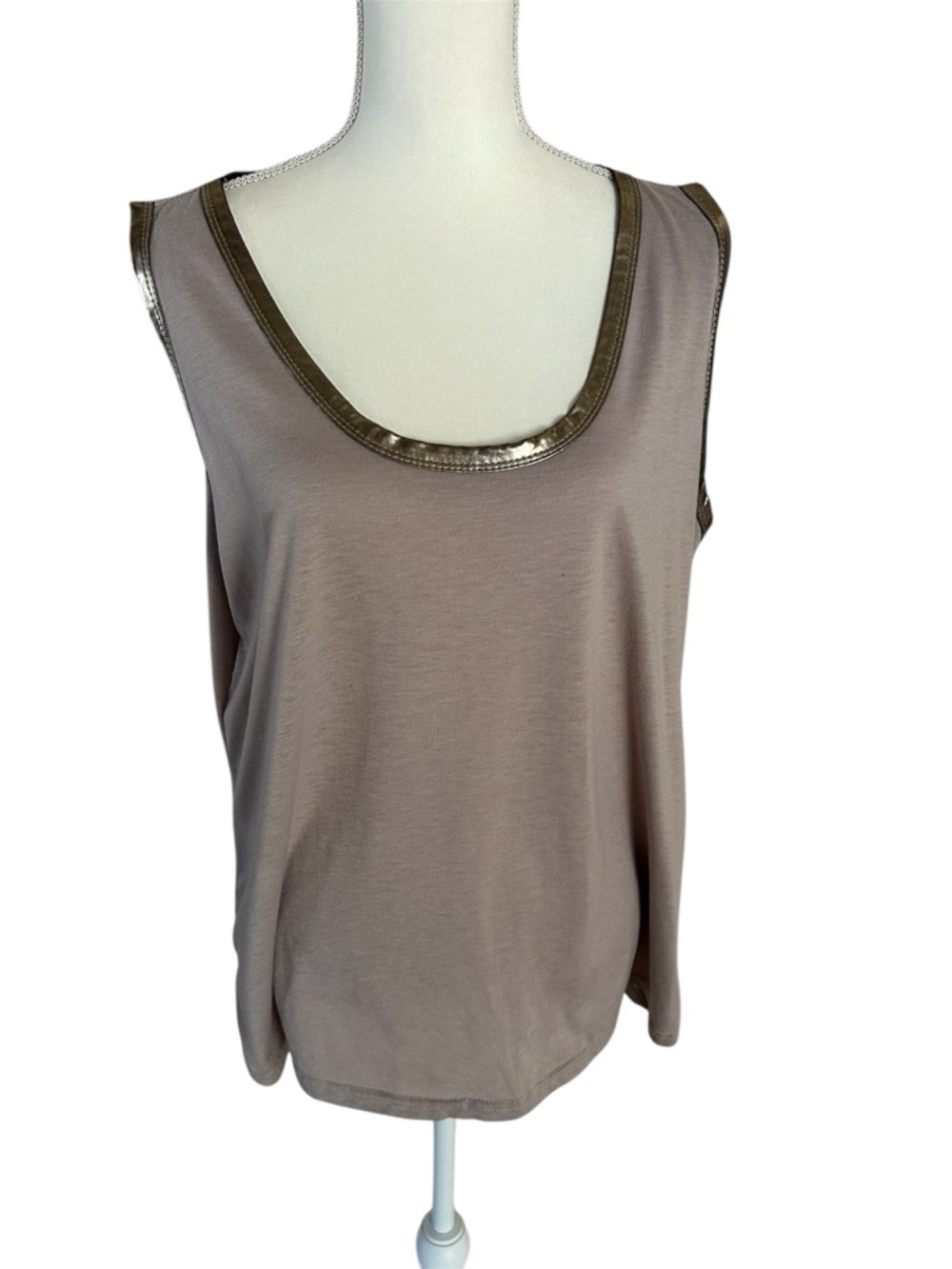 Tank Top with Metallic Trim